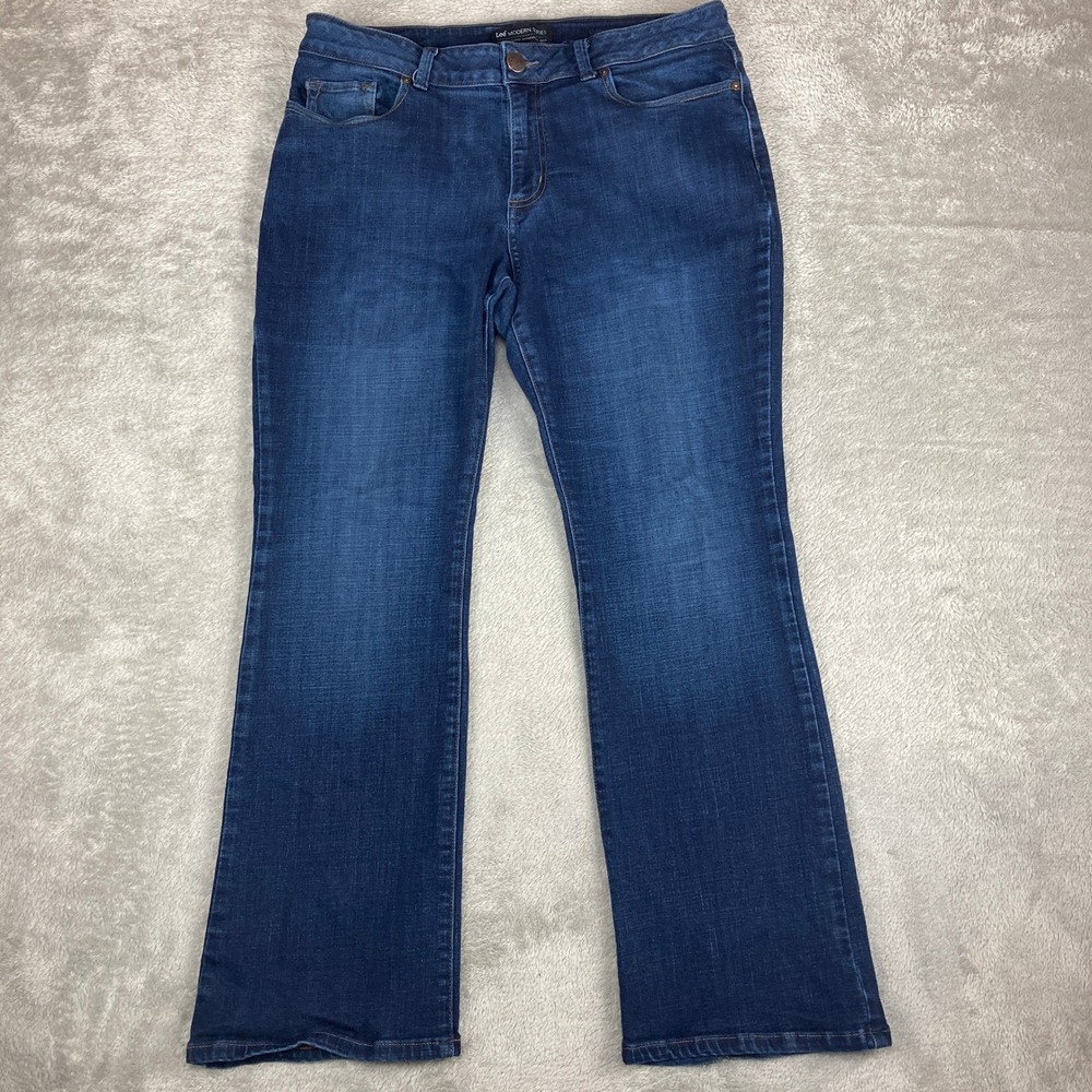 Lee Modern Series Jeans Curvy Fit Bootcut Women's Size‎ 10 Short Dark Wash